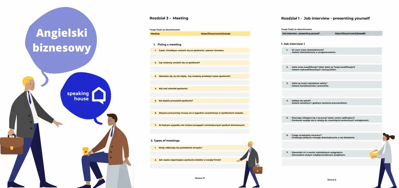 Angielski biznesowy: rozdziały o spotkaniach i rozmowach kwalifikacyjnych. "Job interview - presenting yourself" to klucz do sukcesu.