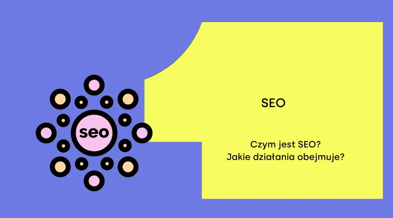 Grafika przedstawia schemat SEO, który pomaga wypełnić content gap. Centralny element to okrąg z napisem "seo", otoczony mniejszymi kółkami.