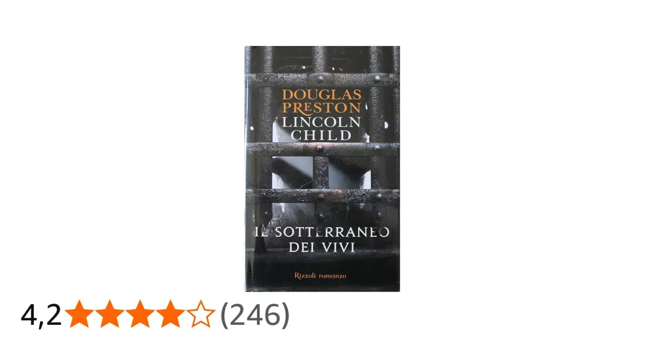 Copertina del libro "Il sotterraneo dei vivi" di Douglas Preston e Lincoln Child, parte della loro cronologia di romanzi.