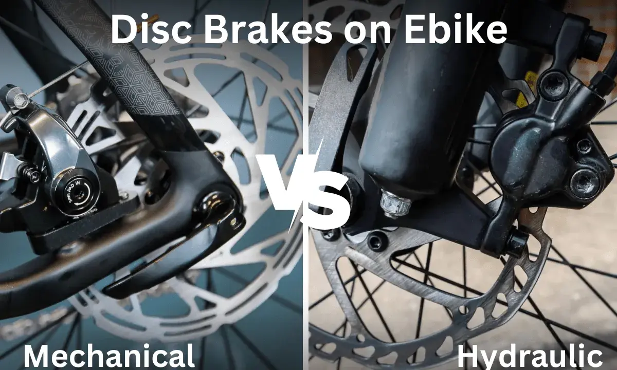 Porównanie hamulców tarczowych w rowerach elektrycznych: mechaniczne vs. hydrauliczne.