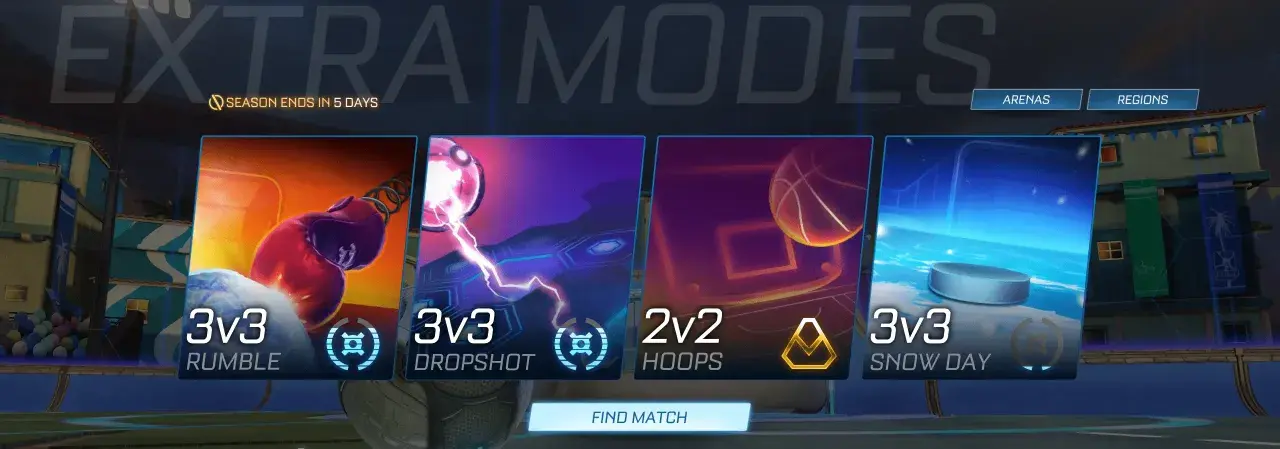 Ekstra tryby Rocket League: Rumble, Dropshot, Hoops, Snow Day. Sezon kończy się za 5 dni.