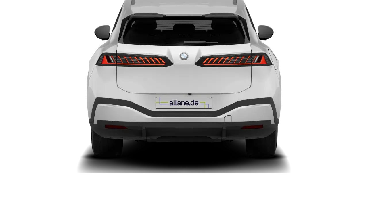 Weißes SUV mit markanten Rückleuchten und dem BMW-Logo. Ein Fahrzeug, das Potenzial für limitierte Autos mit Wertsteigerung hat.