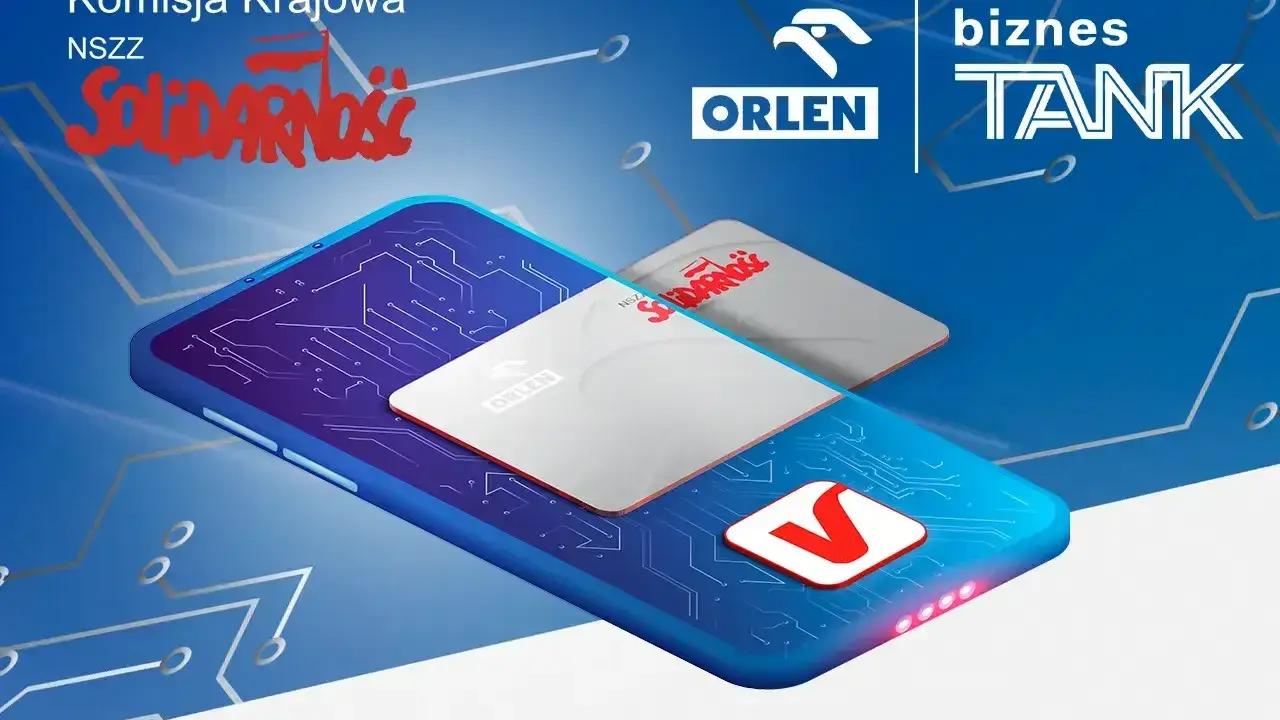 Karta BiznesTank Orlen i Solidarność na ekranie smartfona.