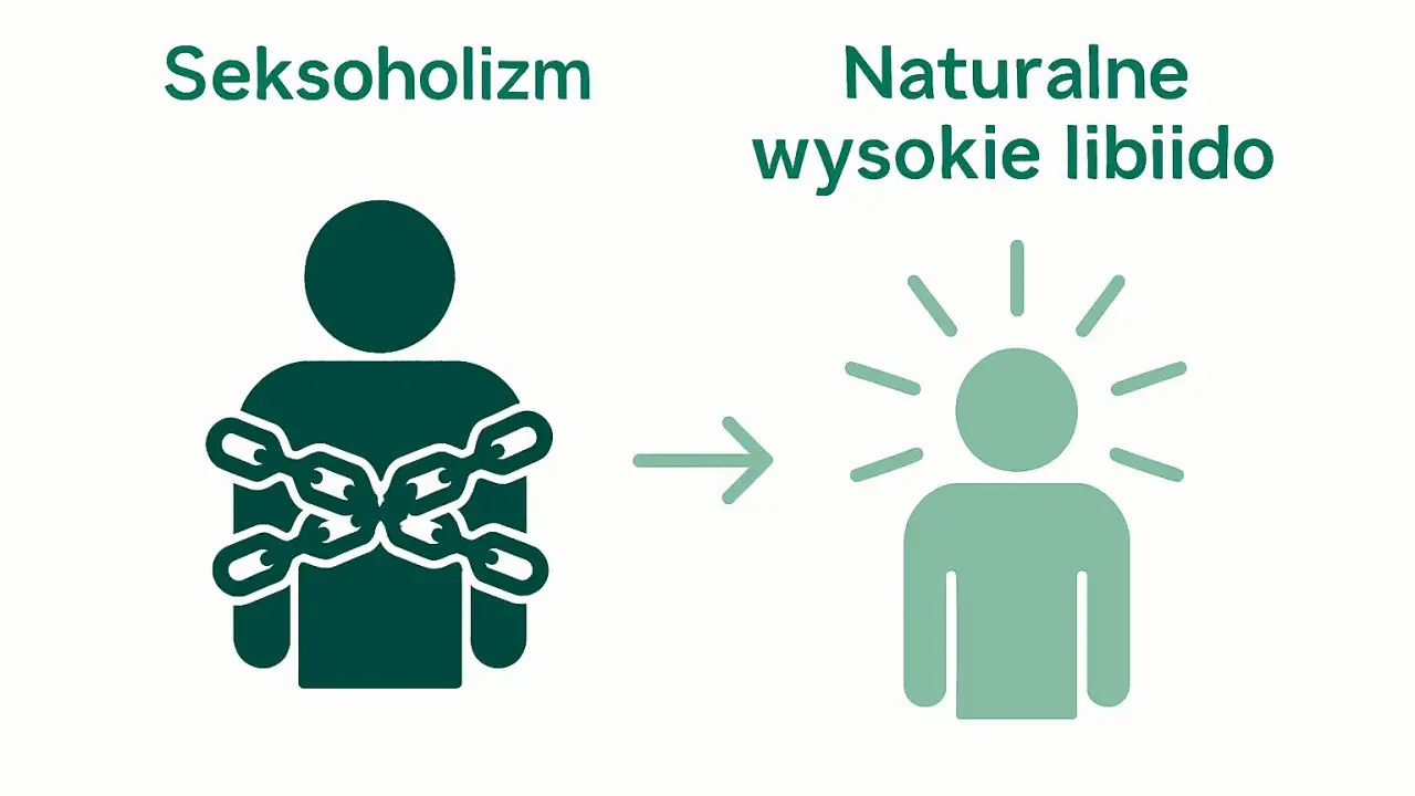 Seksoholizm to kajdany, naturalne wysokie libido to wolność. Kto to nimfoman? Osoba zniewolona przez popęd.