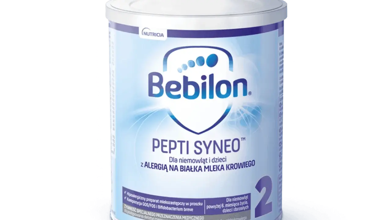 Bebilon Pepti Syneo 2, hipoalergiczny preparat mlekozastępczy w proszku dla niemowląt i dzieci z alergią na białka mleka krowiego.