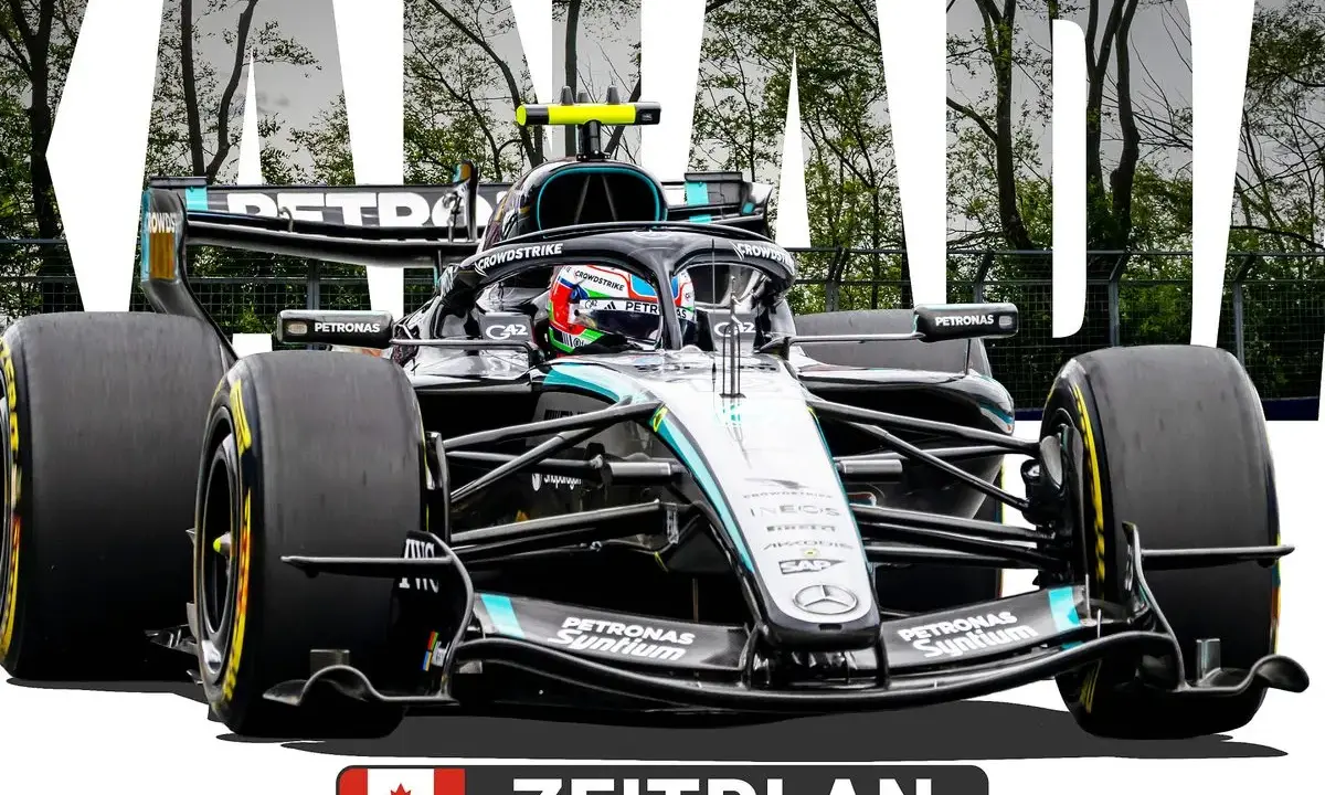 Formel 1 Rennwagen in Kanada. Der f1 kanada zeitplan wird hier angezeigt.