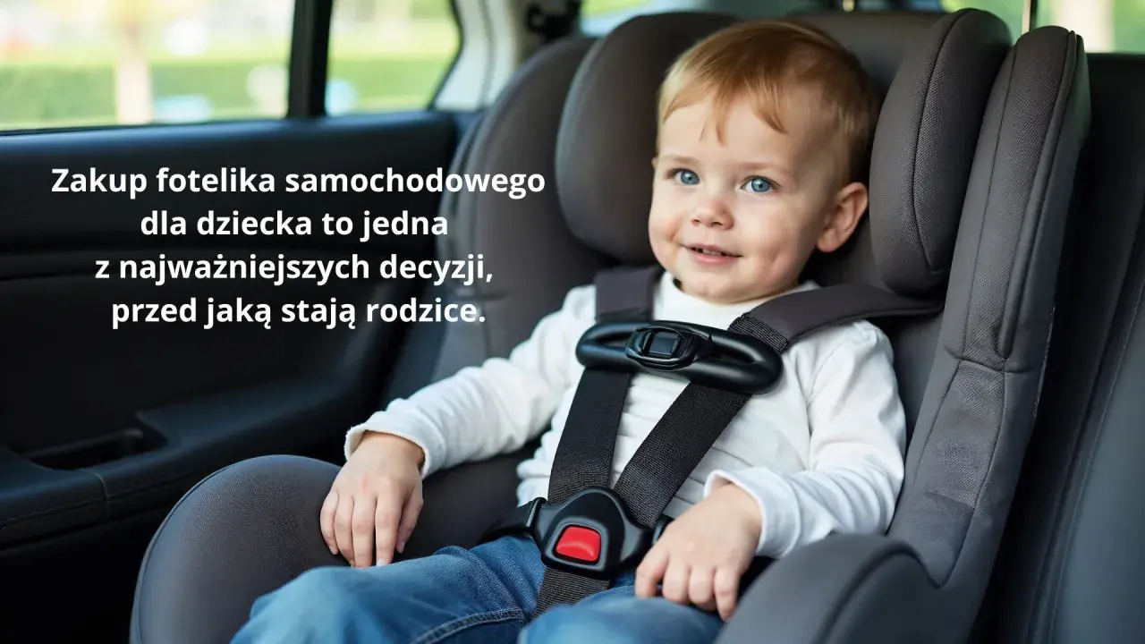 Uśmiechnięty chłopiec w foteliku samochodowym Titan Pro i-Size. Bezpieczeństwo dziecka w podróży to priorytet.