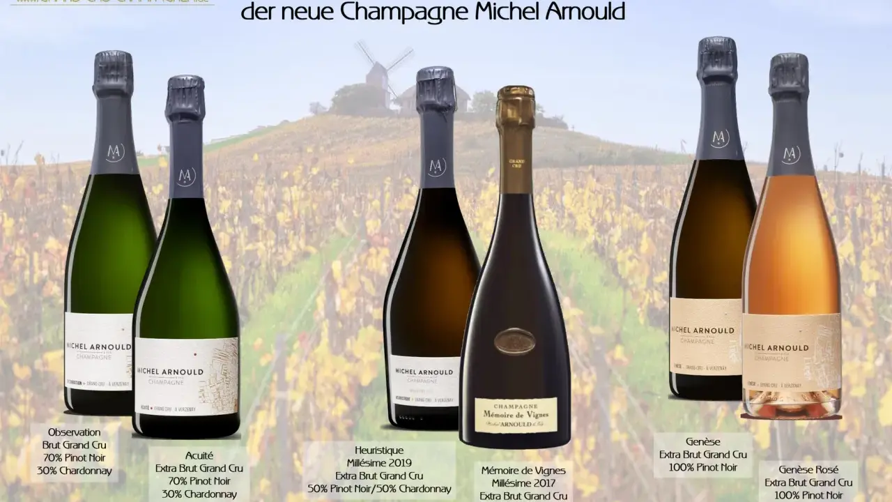 Sechs Flaschen Champagner Michel Arnould im Angebot. Was kostet eine Flasche Champagner? Hier nur 242€ statt 275€.