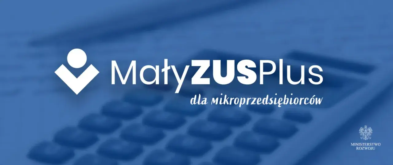 Mały ZUS Plus dla mikrofirm. Symbolizuje wsparcie dla małych przedsiębiorców, w przeciwieństwie do dużego ZUS.