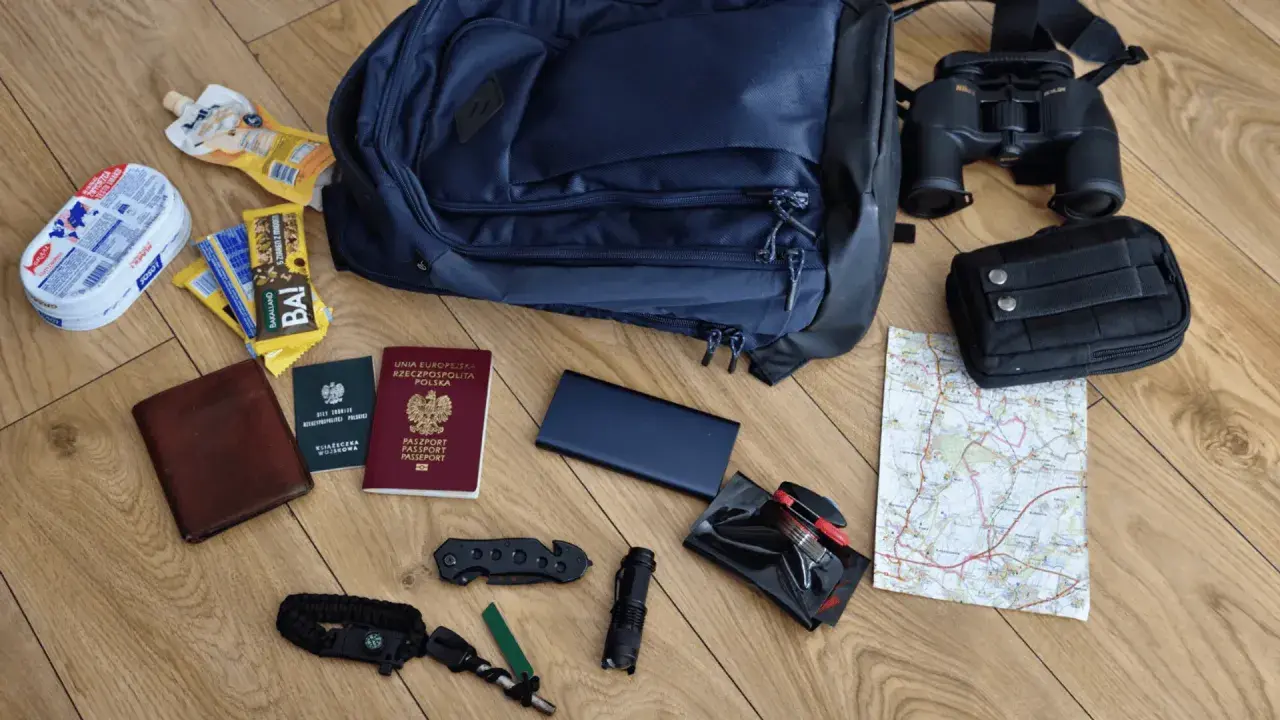 Plecak, paszport, mapa, lornetka, scyzoryk, latarka i powerbank. Wszystko, by bądź gotowy na każdą przygodę.