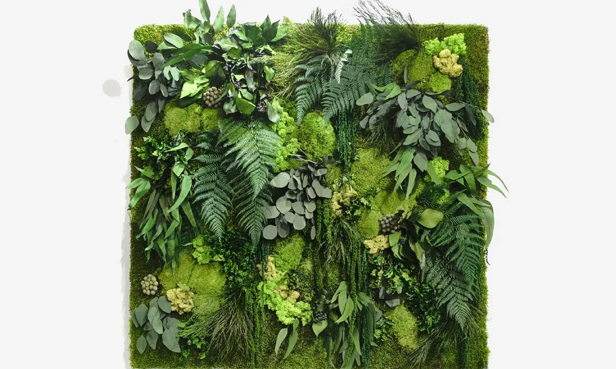 Un tableau végétal stabilisé, un chef-d'œuvre de nature préservée. L'art de fabriquer tableau végétal stabilisé prend vie avec cette composition luxuriante.