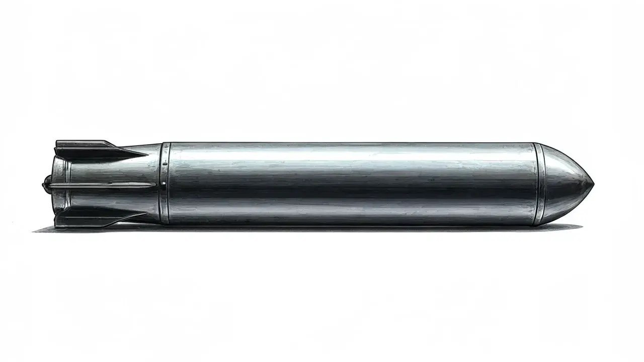 Une bombe, un vrai banger, prête à détoner. Son corps métallique reflète la lumière, annonçant sa puissance.