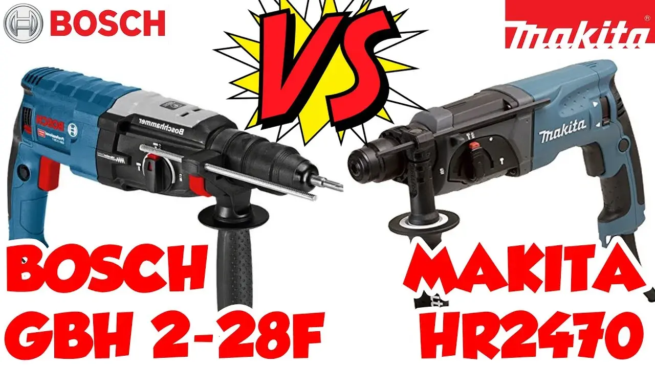 Która młotowiertarka lepsza? Bosch GBH 2-26 DRE vs Makita HR2470