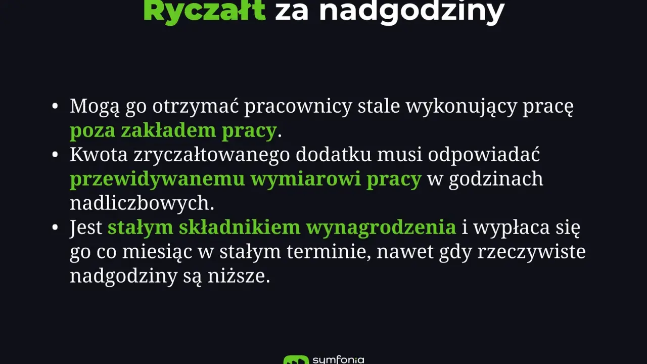 Ryczałt za nadgodziny: pracownicy poza zakładem pracy otrzymują stały dodatek, który odpowiada przewidywanym godzinom nadliczbowym. Ile płatne? Zawsze tak samo.