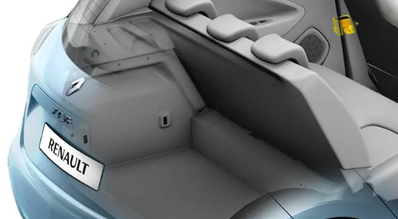 Maletero del Renault Zoe, listo para cargar tus compras o equipaje.
