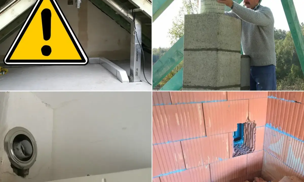 Budowa komina wentylacyjnego i instalacji ogrzewania. Ostrzeżenie przed nieprawidłowym montażem.
