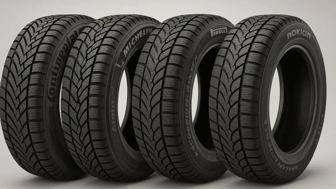 Quattro pneumatici invernali di marche note, tra cui Continental, Michelin, Pirelli e Nokian. Non sono pneumatici coreani, ma offrono prestazioni eccellenti.
