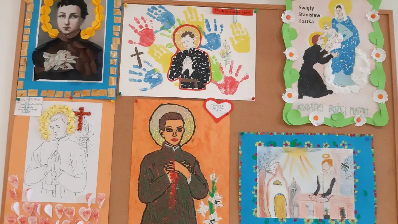 Dzieci stworzyły prace dla świętego Stanisława Kostki, patrona dzieci i młodzieży. Dlaczego? Bo czuli jego obecność.