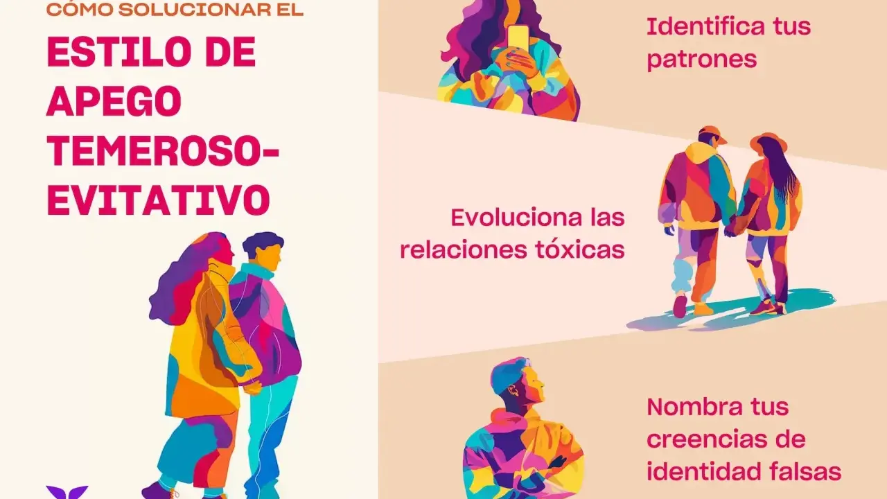 Soluciona el estilo de apego temeroso-evitativo: identifica patrones, evoluciona relaciones tóxicas y nombra creencias falsas.