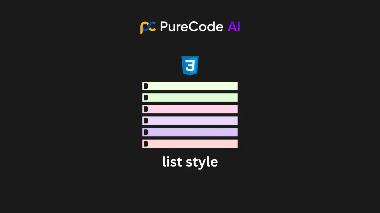 Stylizowana lista z ikoną CSS i tekstem "list style".