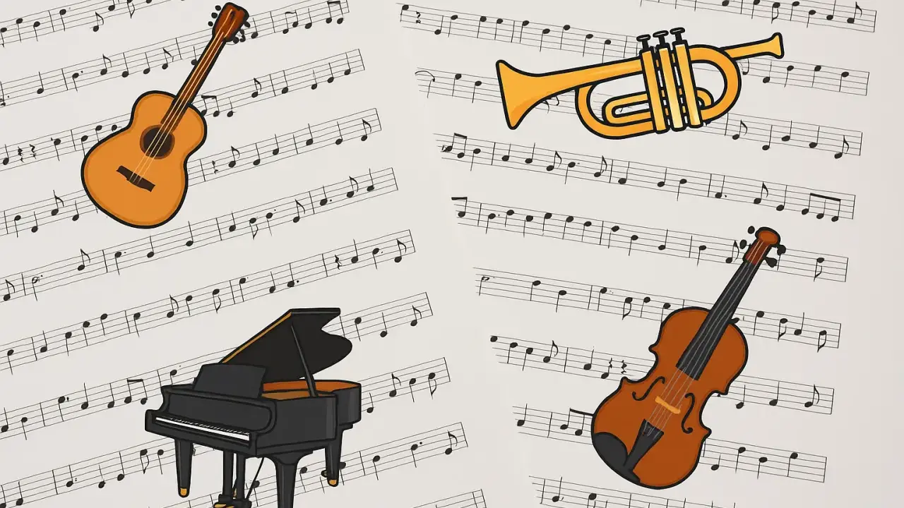 Przyjdź jak deszcz nuty i chwyty: Pianino, gitara dla każdego