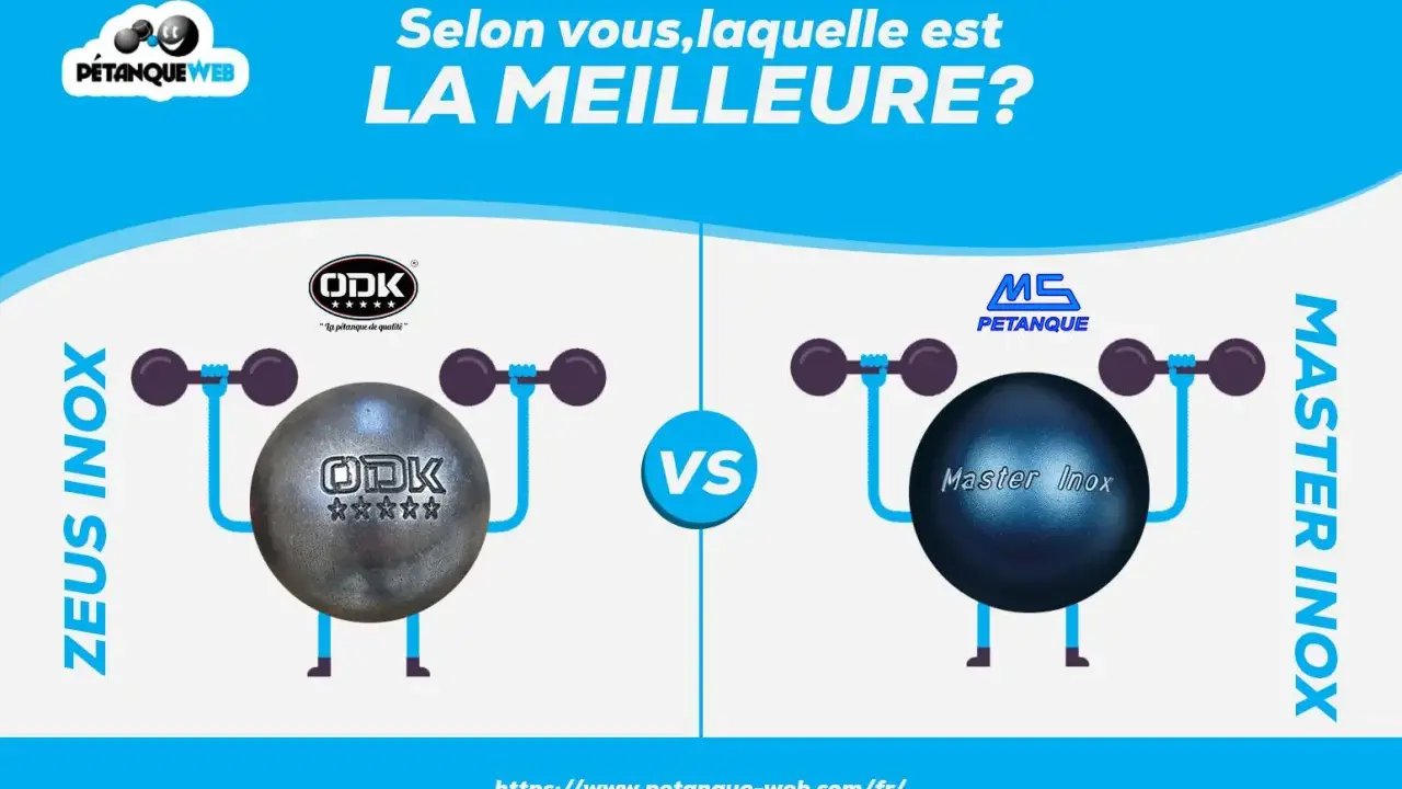 Comparaison de boules de pétanque : Zeus Inox ODK vs Master Inox MS. Quel matériel de pétanque préférez-vous ?