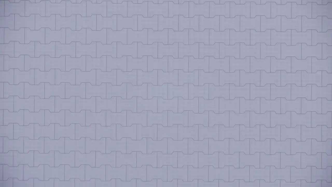 Szary behaton tworzy regularny, geometryczny wzór.