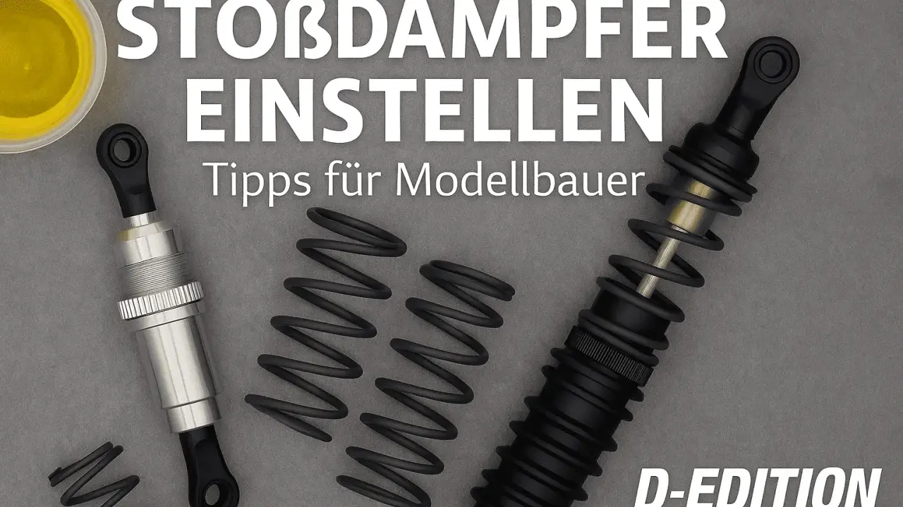 RC-Stoßdämpfer und Federn liegen bereit. Tipps für Modellbauer, um die Dämpfung perfekt einzustellen.