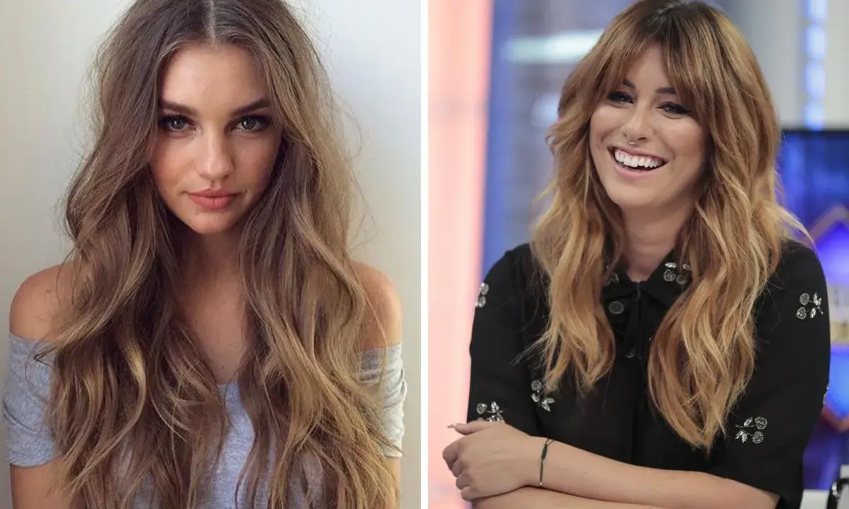 Dos mujeres con un hermoso corte pelo ondulado. La de la izquierda luce un estilo natural y desenfadado, mientras que la de la derecha sonríe con un corte más moderno.
