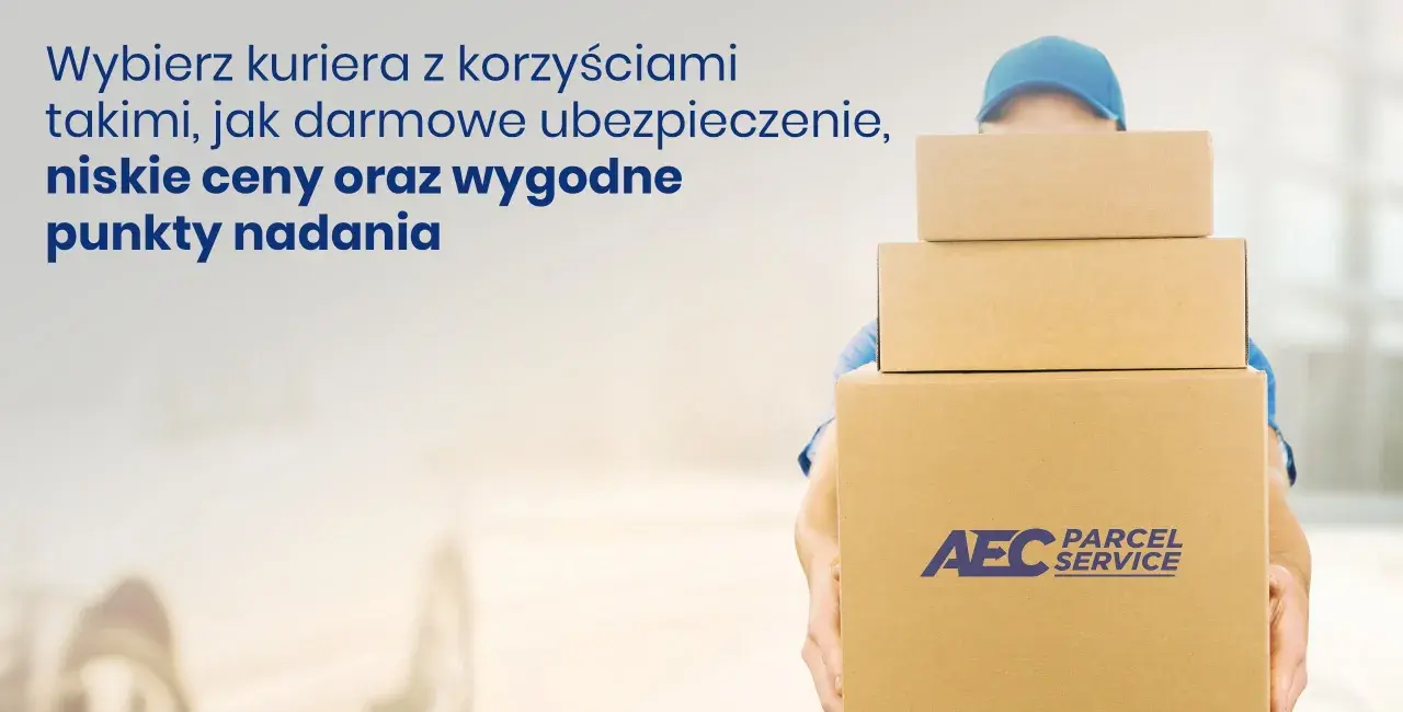 Kurier z paczkami, gotowy do wysyłki do Szwecji. Oferuje niskie ceny i wygodne punkty nadania.