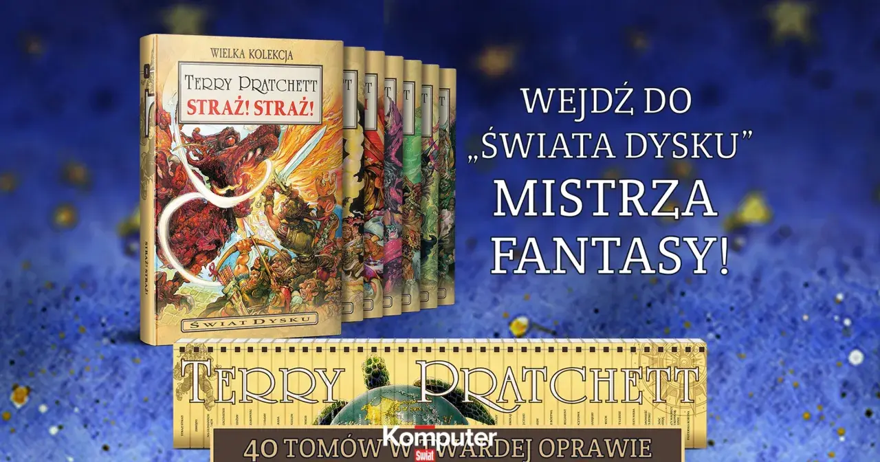 Kolekcja książek Terry'ego Pratchetta "Świat Dysku" w twardej oprawie. Wejdź do świata mistrza fantasy!