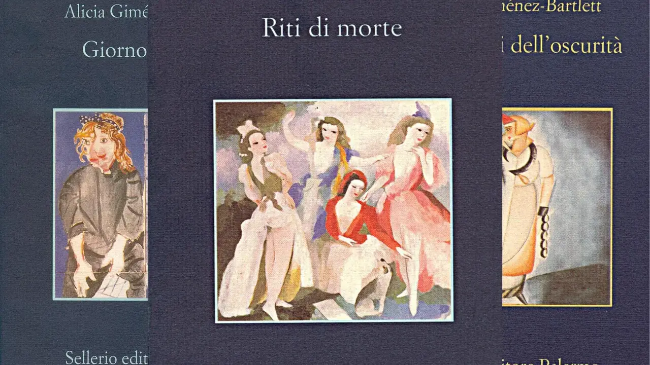 Libri di Alicia Giménez-Bartlett in ordine cronologico: "Giorno", "Riti di morte" e "i dell'oscurità". Sellerio editore Palermo.