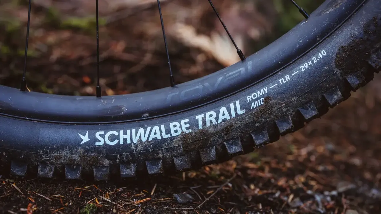 Opony Schwalbe Trail, jeden z rodzajów opon rowerowych, gotowe na leśne ścieżki.