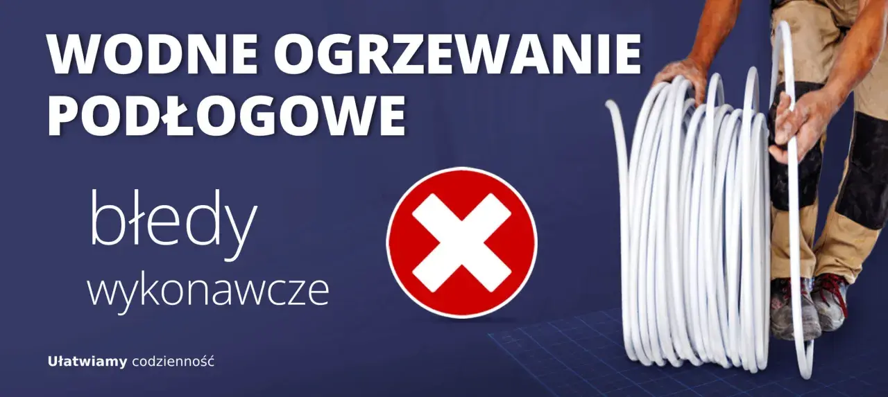 Unikaj błędów wykonawczych przy układaniu ogrzewania podłogowego. Ręce fachowca trzymające białą rurę do instalacji.