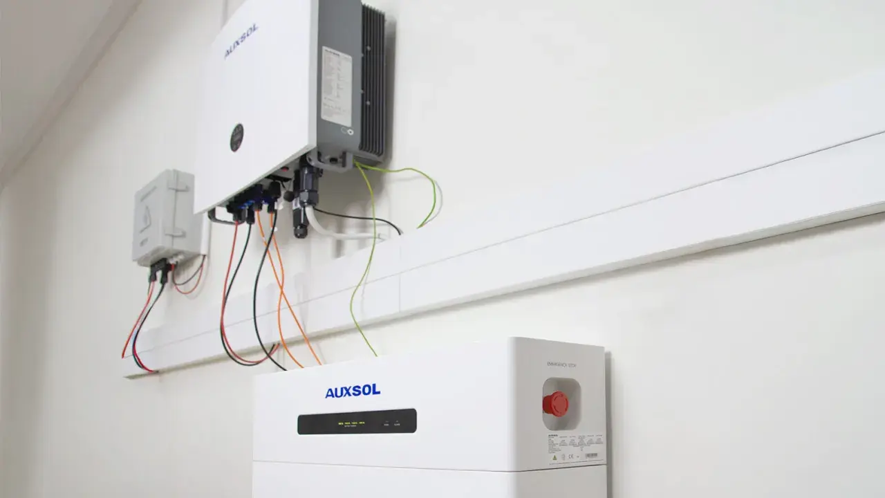 System magazynowania energii Auxsol z falownikiem i baterią. Czy magazyn energii się opłaca? To rozwiązanie może przynieść oszczędności.