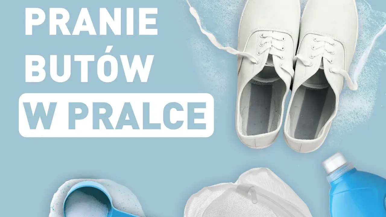 Białe buty, proszek do prania, worek i płyn. Dowiedz się, czy new balance można prać w pralce, by zachować ich świeżość.