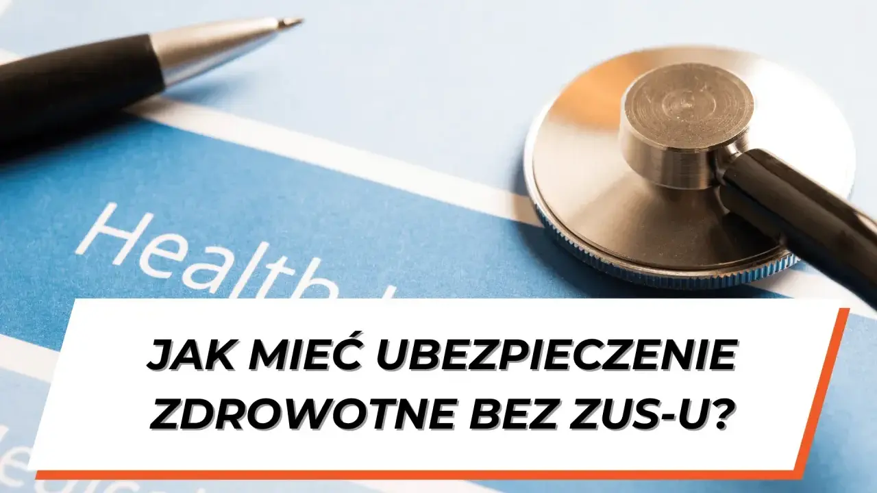 Stetoskop i długopis na dokumencie "Health". Czy na umowie zlecenie jest ubezpieczenie NFZ?