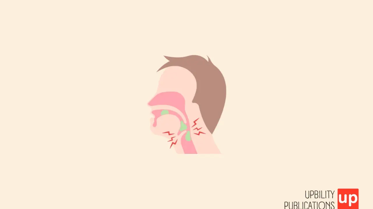 Illustrazione del tratto deglutitorio con dolore. Un malato di Alzheimer non deglutisce bene, causando difficoltà e dolore.