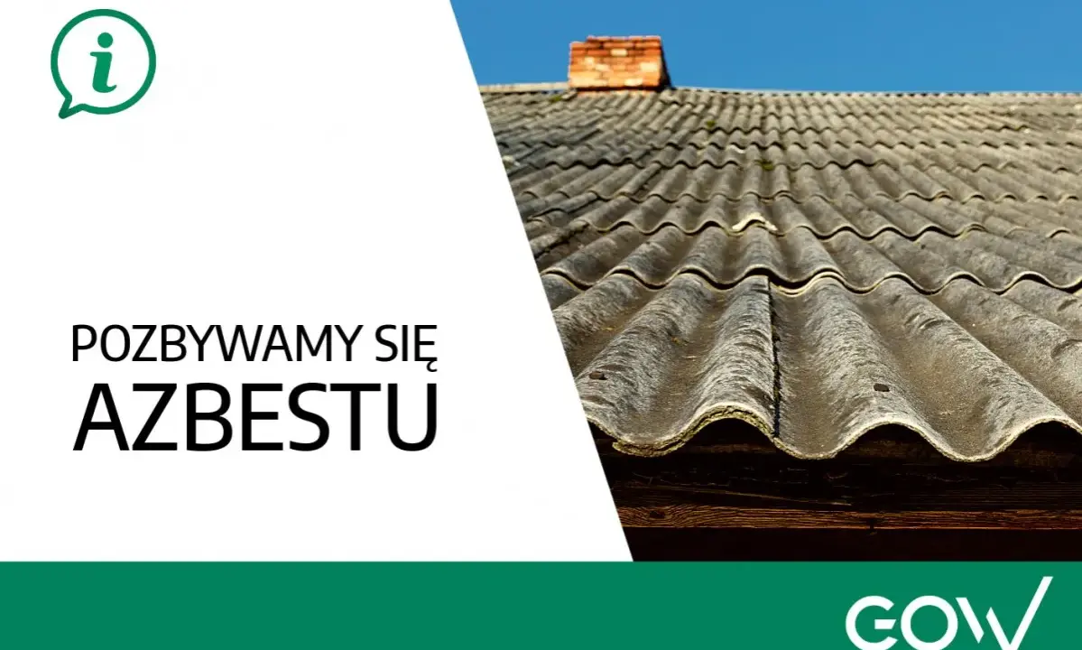 Pozbywamy się azbestu. Stary, falisty dach z eternitu, symbolizujący problem, co to jest azbest i jak go usunąć.