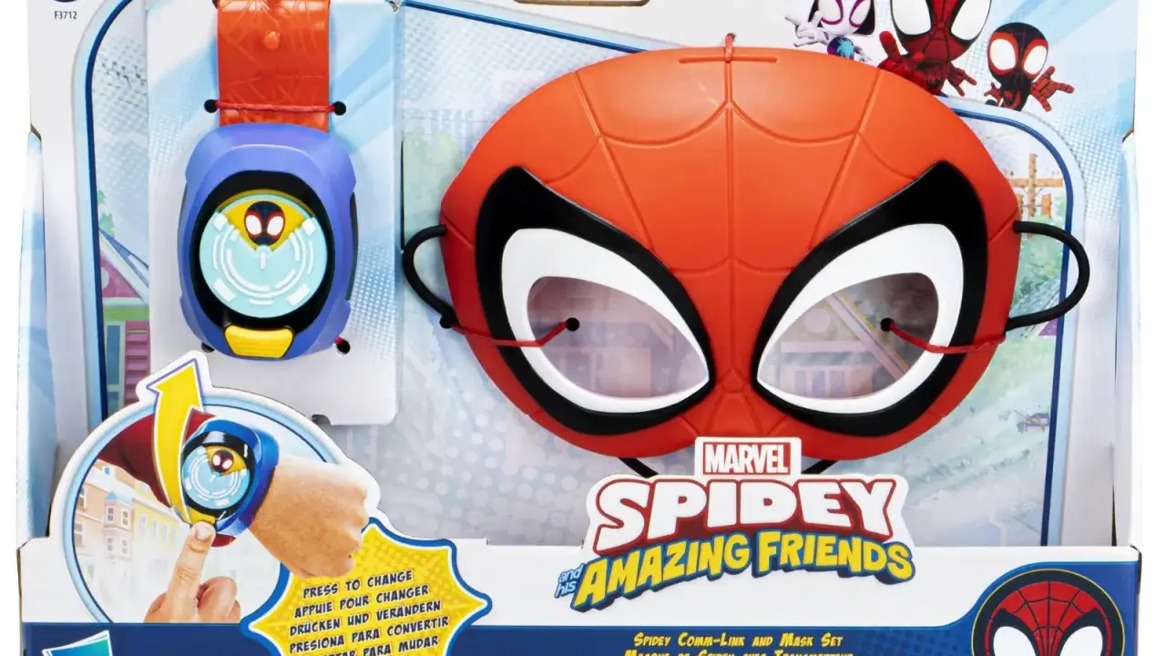 Zestaw Spidey i super kumple: maska Spider-Mana i komunikator na rękę. Idealny dla małych bohaterów!