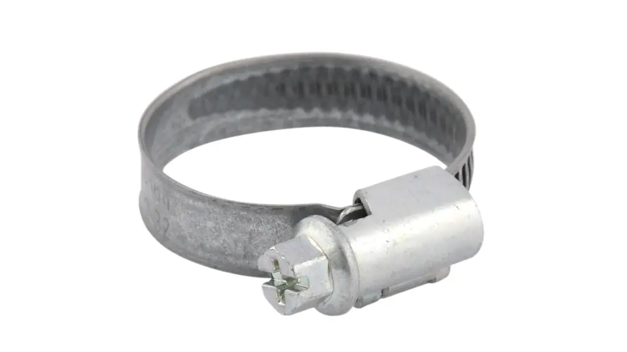 Abrazaderas para mangueras de metal, con tornillo para ajustar.