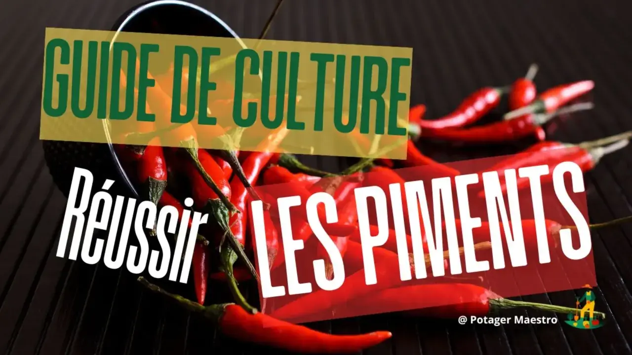 Guide de culture : réussir les piments. Une image qui met en avant la culture piment avec des piments rouges vifs.