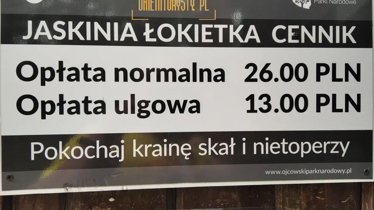 Cennik Jaskinia Łokietka: normalna 26 zł, ulgowa 13 zł. Odkryj krainę skał i nietoperzy w Ojcowskim Parku Narodowym.