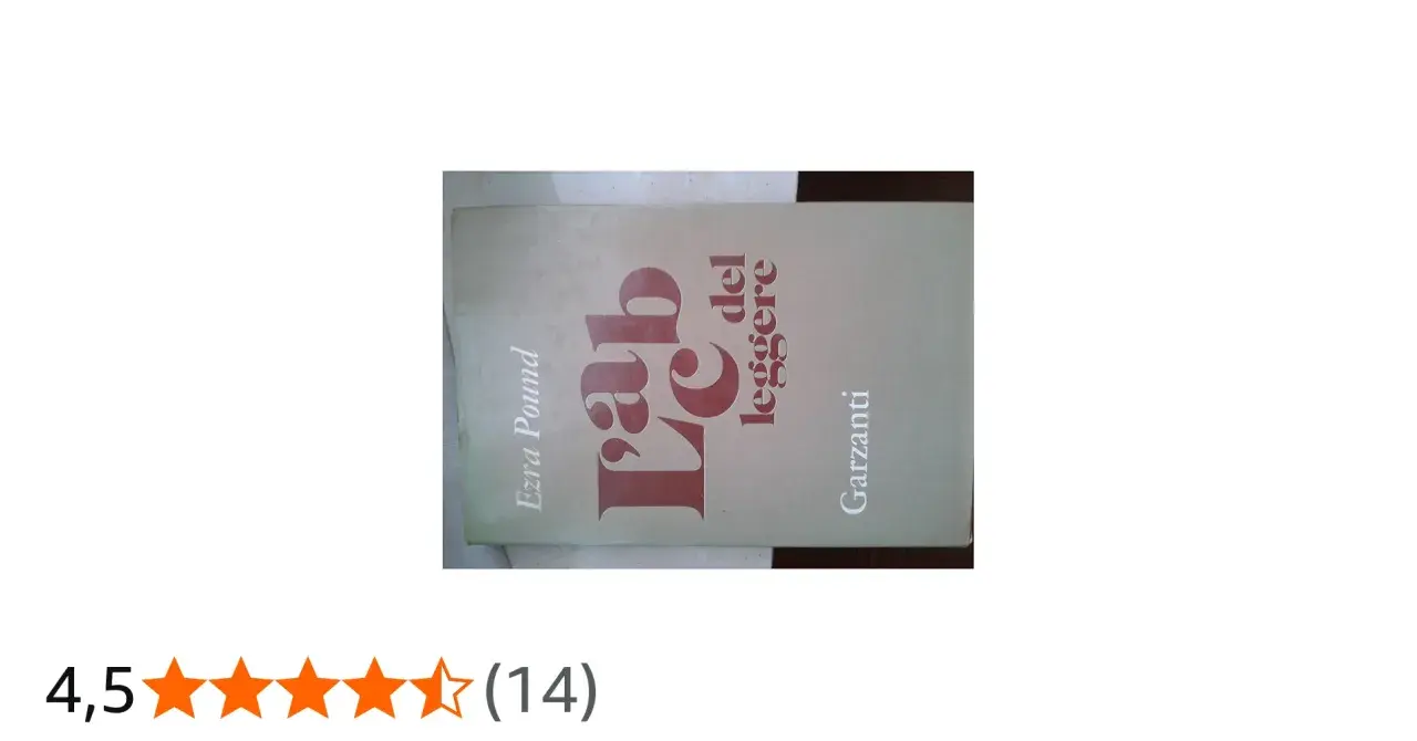 Copertina del libro "L'ab. Vc del leggere" di Ezra Pound, edito da Garzanti.