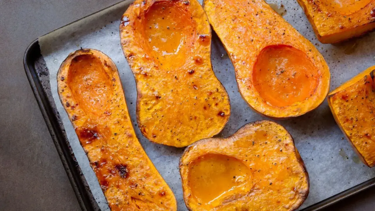 Calabaza asada, lista para deliciosas recetas con calabaza. Perfecta para un plato principal o guarnición.