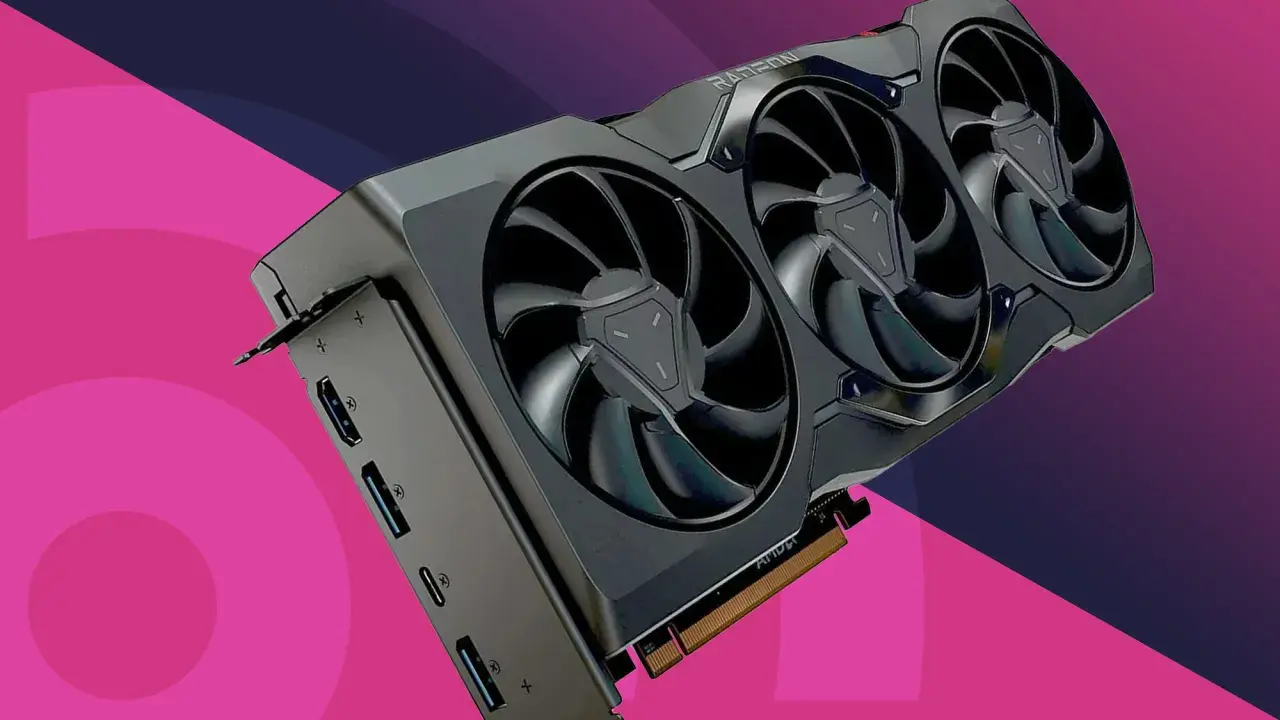 Carte graphique Radeon avec trois ventilateurs, prête pour des performances extrêmes.