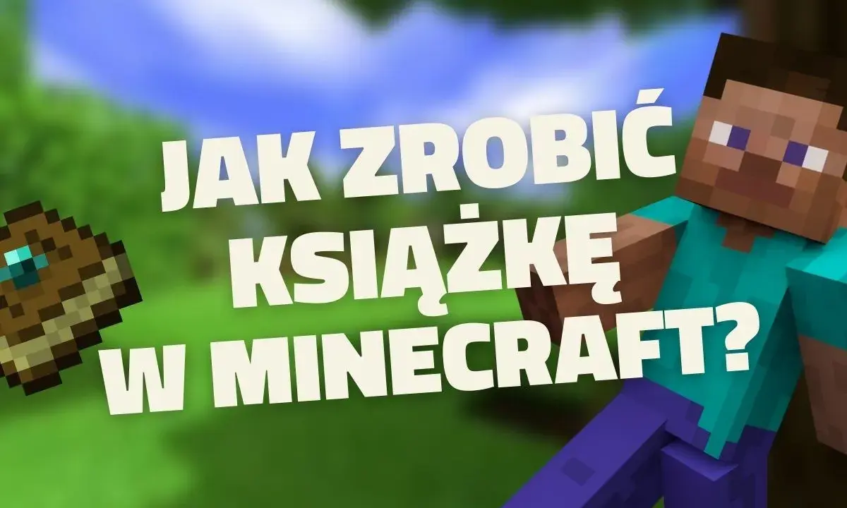 Steve z Minecrafta pokazuje, jak zrobić książkę w grze.