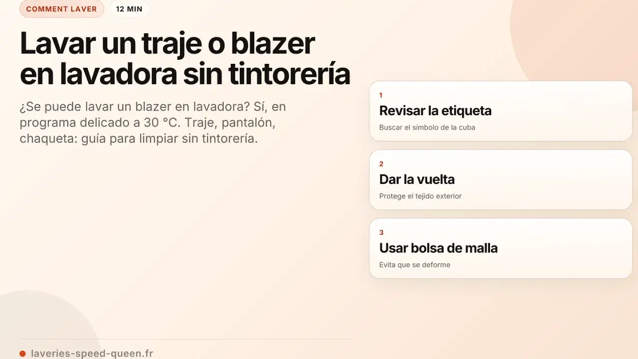 Guía para lavar un traje o blazer en lavadora sin tintorería. Aprende a cuidar tu ropa delicada.