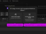 Wybierz "Kreator pokazu slajdów" lub tryb ręczny w Movavi Slideshow Maker.