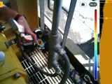Rilevamento di una valvola pneumatico perde con un'emissione sonora di 95 dB, evidenziata da una mappa termica.